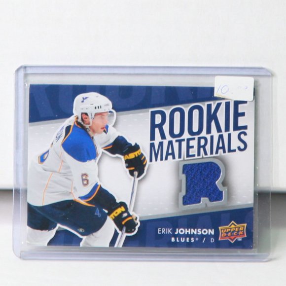 Erik Johnson Upper Deck Rookie Materials Jersey Hockey Card 2007/08 - Picture 1 of 2